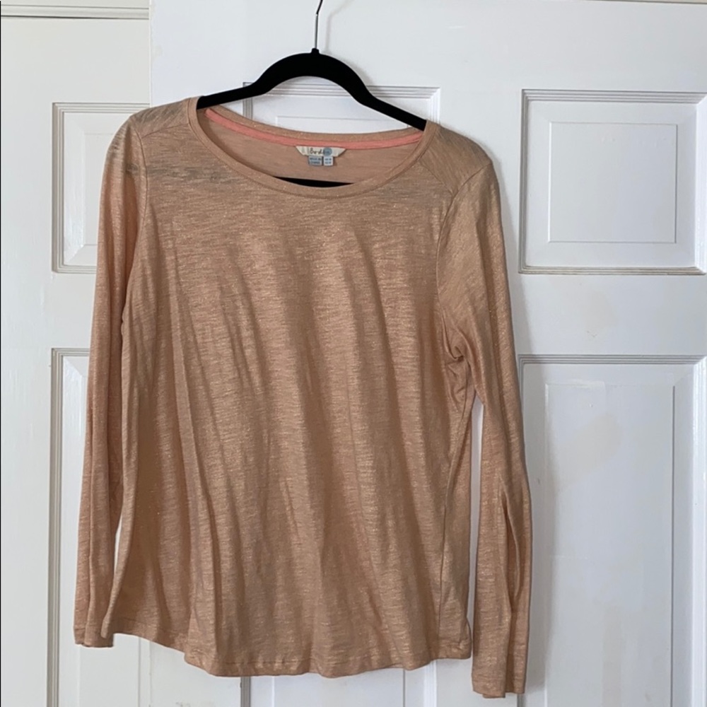 Boden shimmery peachy gold top 10